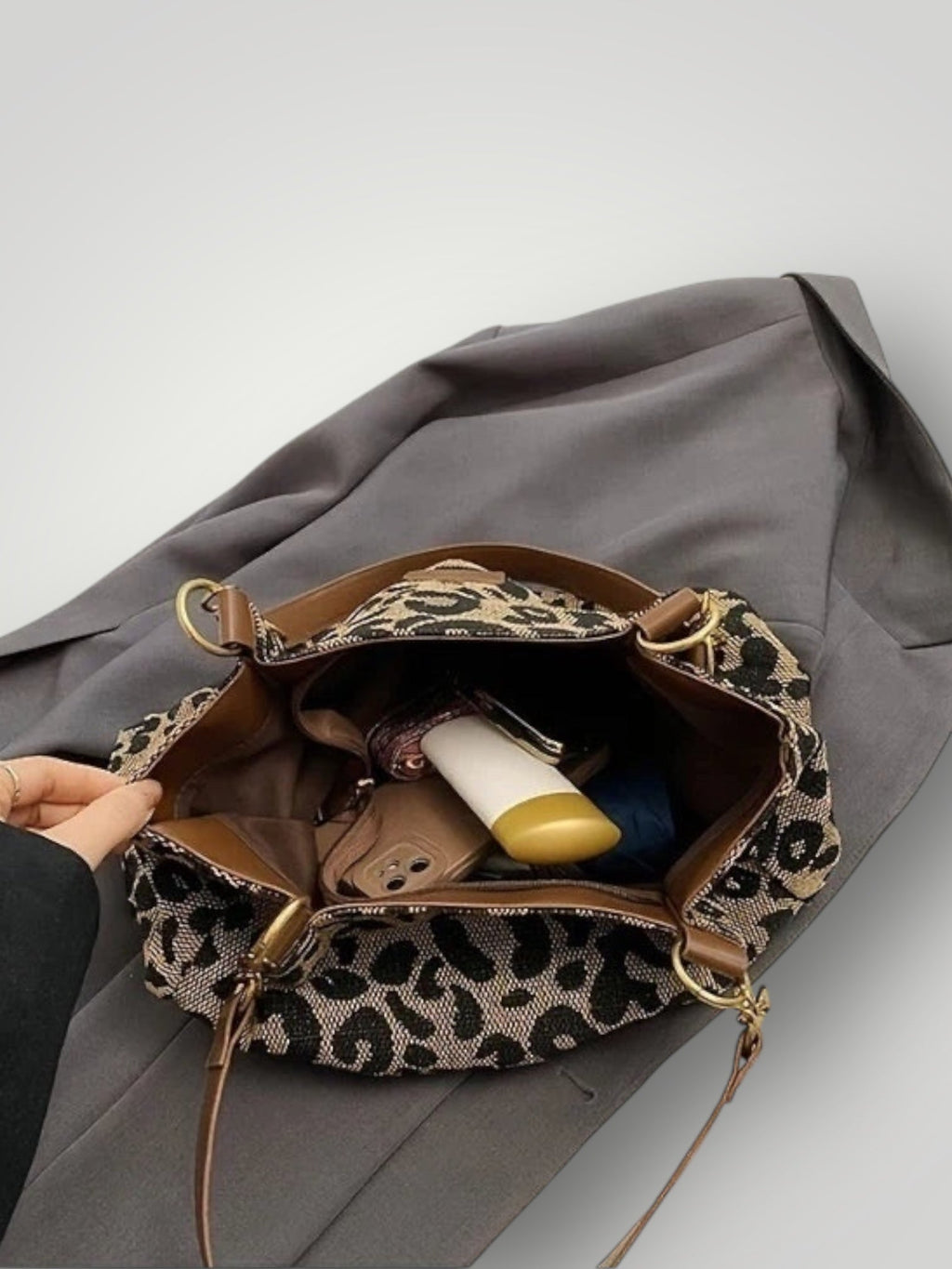 Ainara | Bolso bandolera con estampado animal