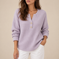 Cristina | Jersey ligero Henley texturizado