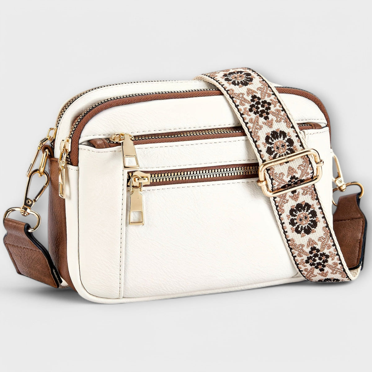 Flavia | Bolso bandolera en piel sintética suave