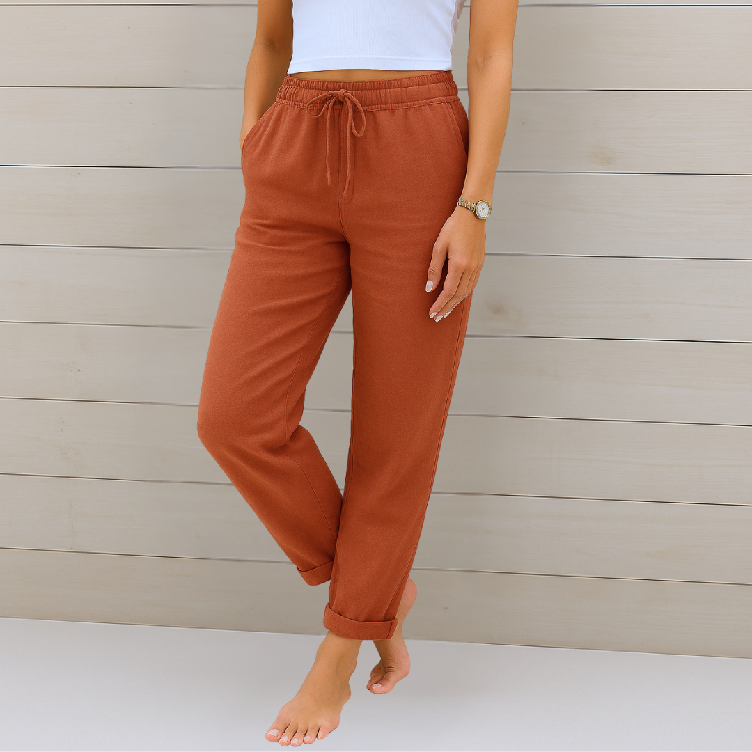 Pantalón fluido con lazada de Valentina Montier, vista complementaria