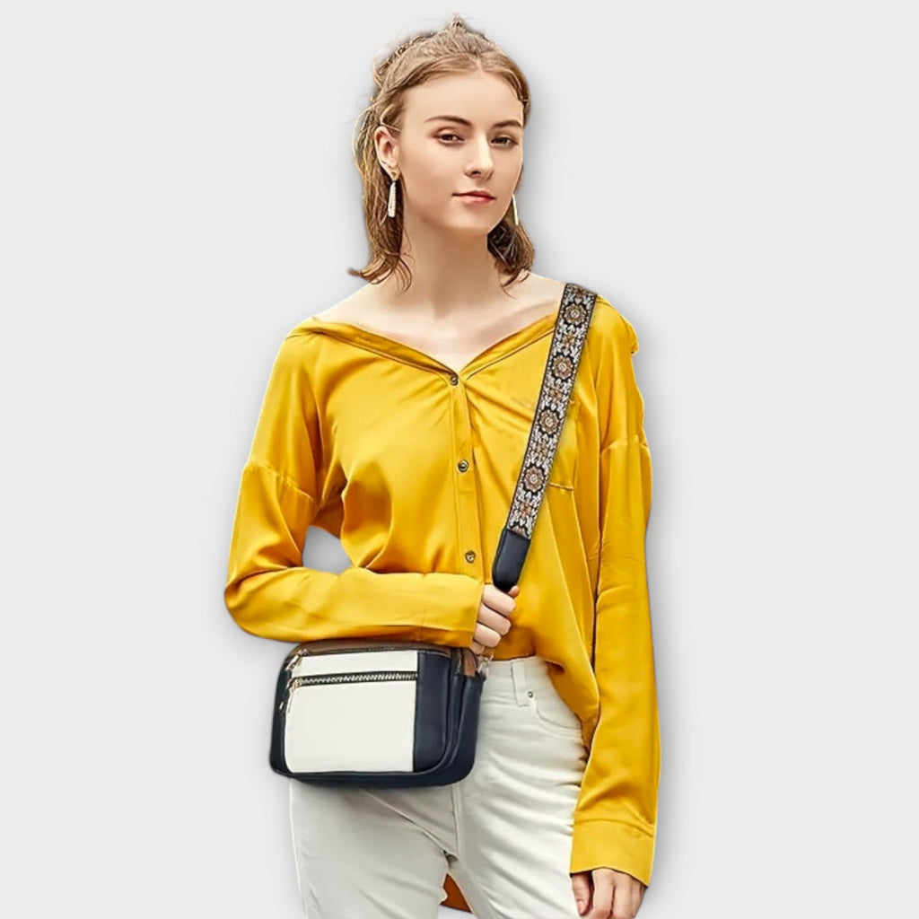 Flavia | Bolso bandolera en piel sintética suave