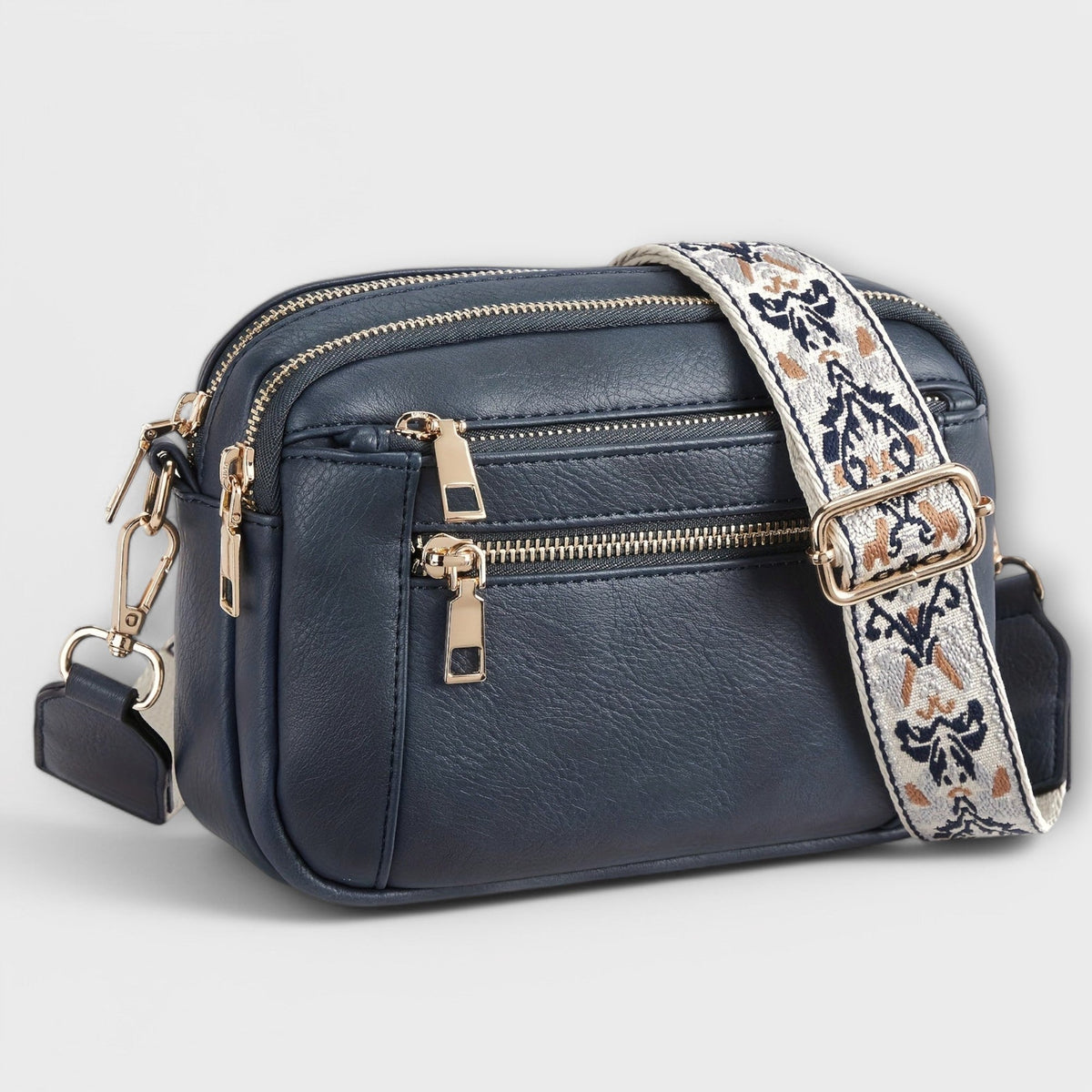 Flavia | Bolso bandolera en piel sintética suave