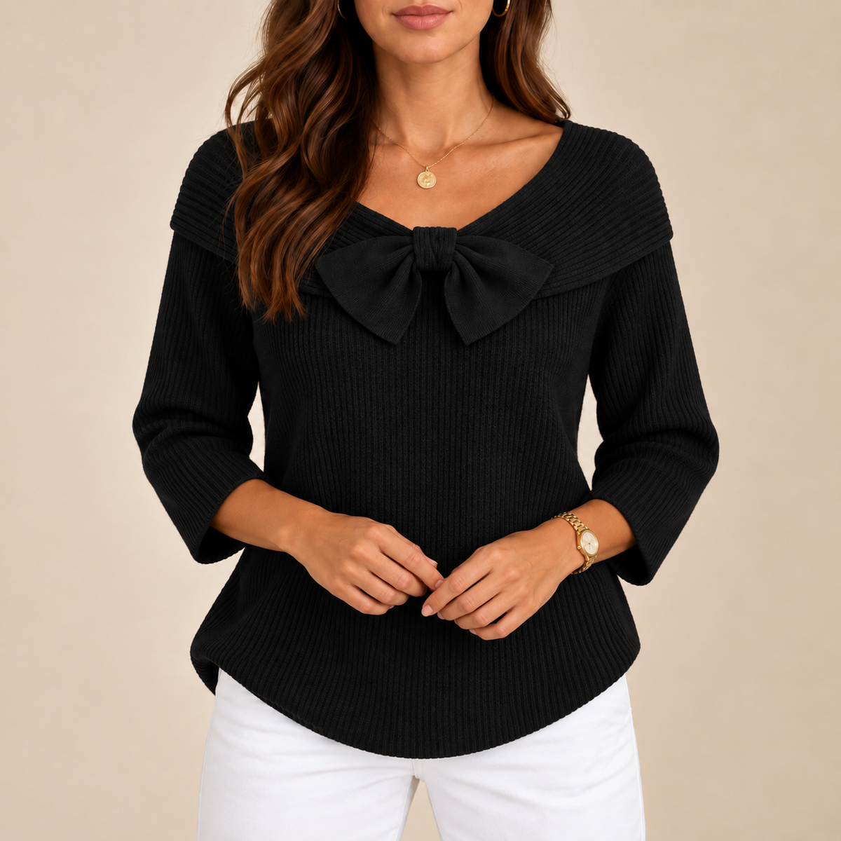 Mónica | Jersey con cuello marinero y lazo