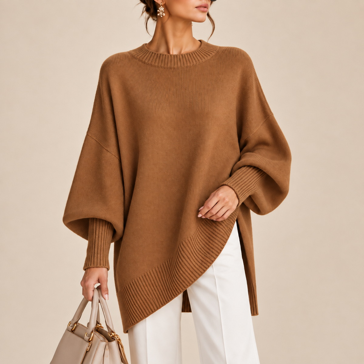 Margarita | Jersey poncho de corte oversize