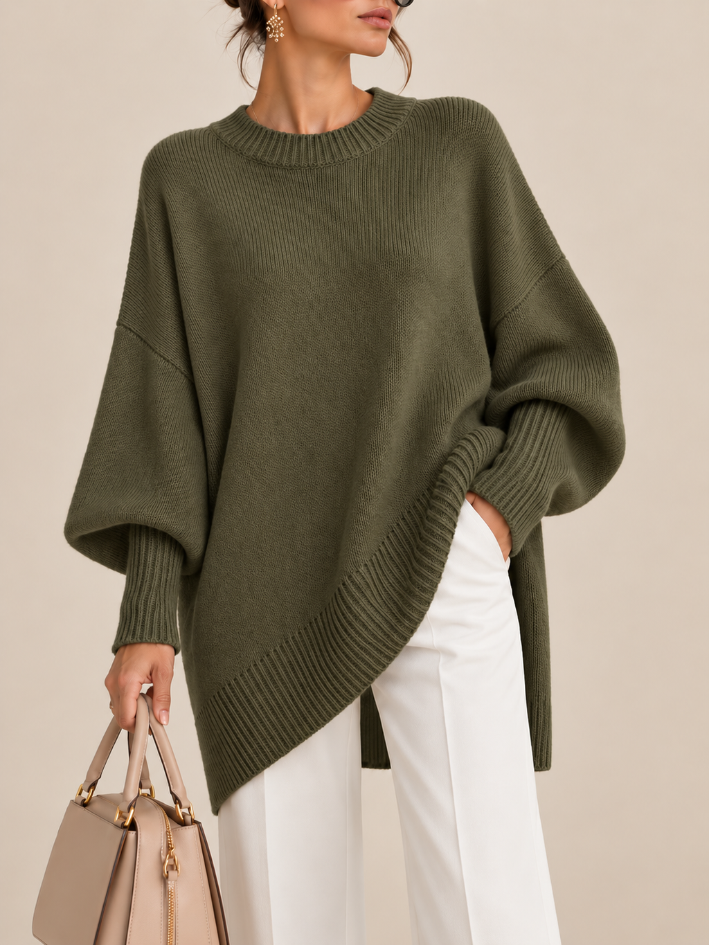 Margarita | Jersey poncho de corte oversize