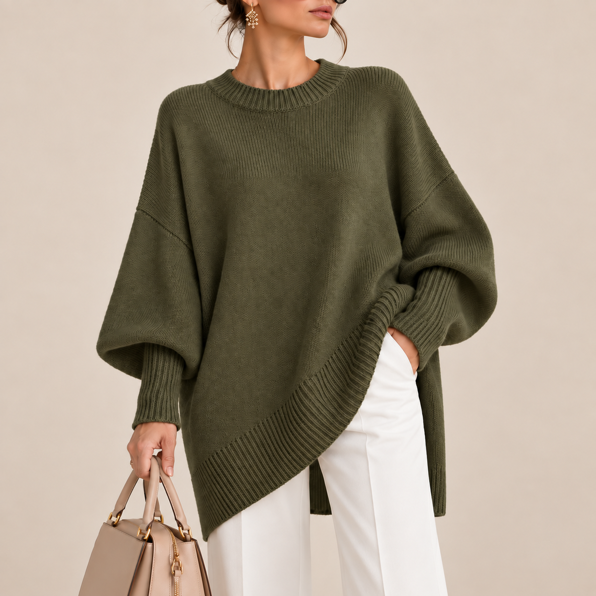 Margarita | Jersey poncho de corte oversize
