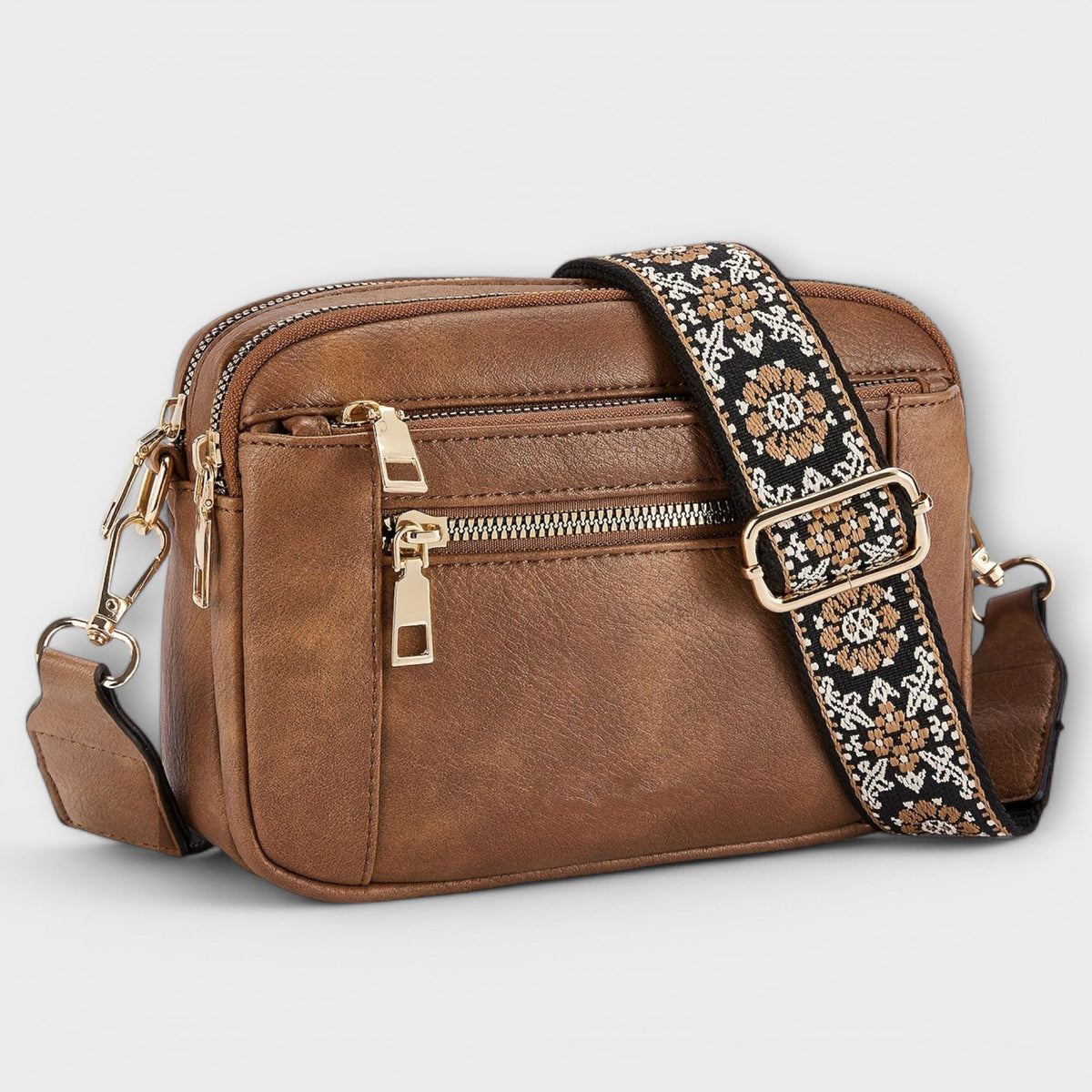 Flavia | Bolso bandolera en piel sintética suave