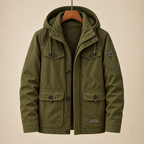 Parka corta con capucha y bolsillos Joaquín, detalle del diseño