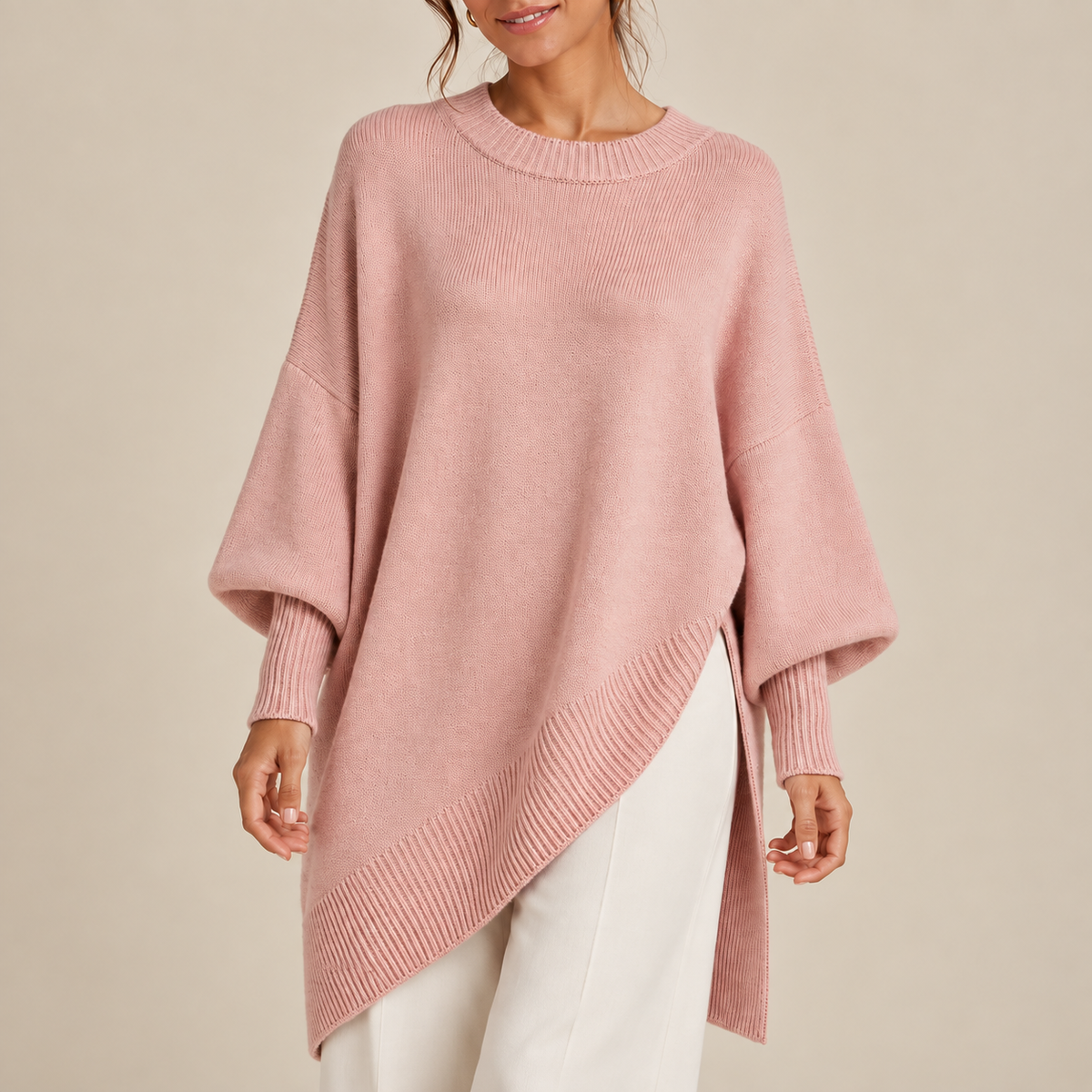 Margarita | Jersey poncho de corte oversize