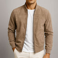 Nicolás | Cazadora bomber de efecto ante, color Marrón, vista del producto, vista principal