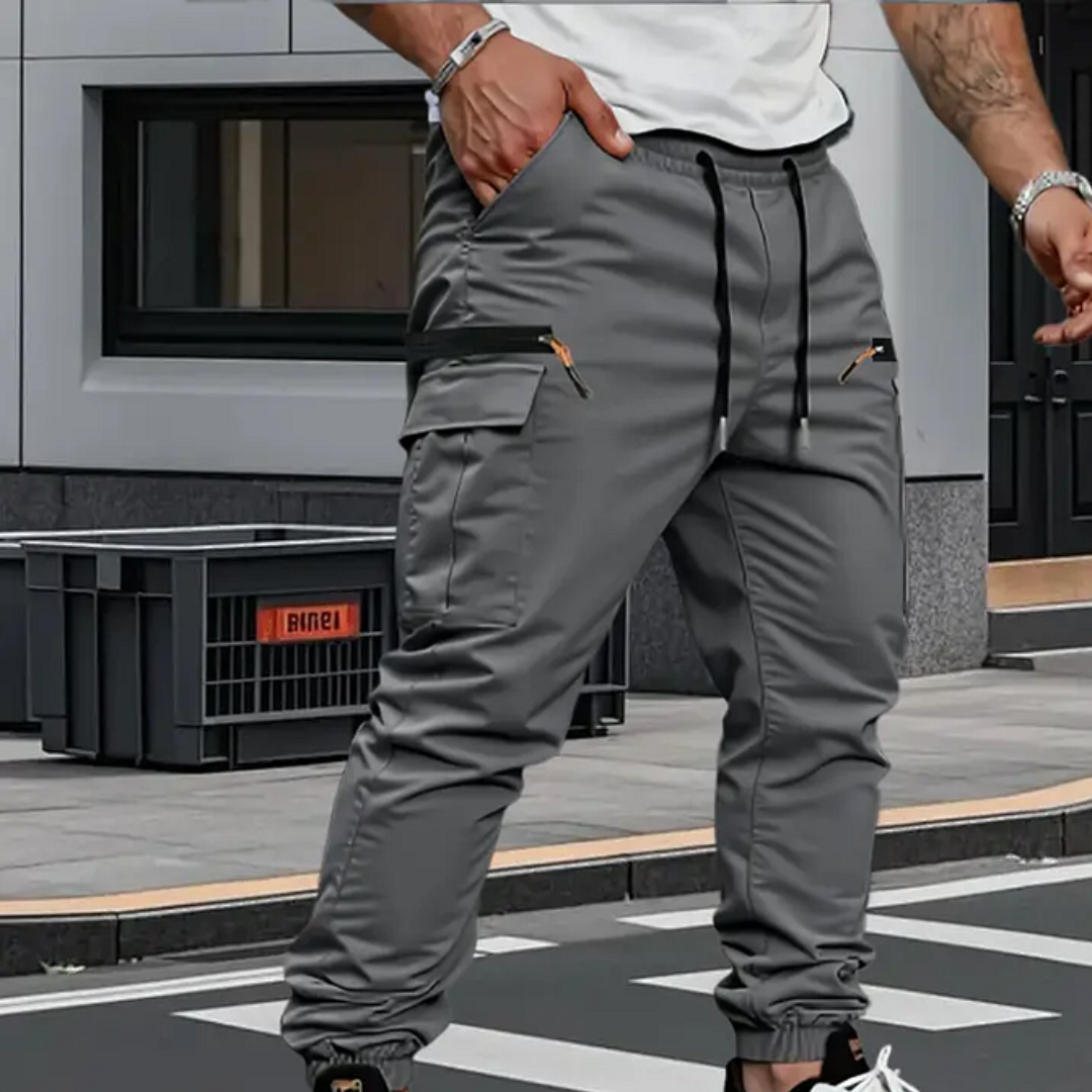 Lucas | Pantalón jogger cargo en Gris, vista complementaria
