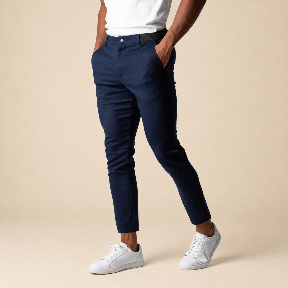 Pantalón chino de corte slim Bosco, detalle del diseño