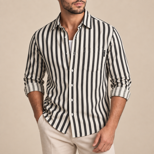 Camisa de rayas de manga larga Alejandro, vista complementaria