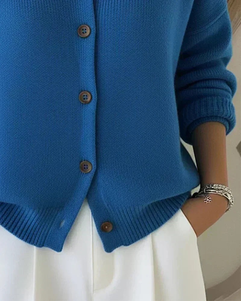 Cayetana | Cárdigan con cuello camisero amplio, vista complementaria o detalle del producto 1, vista alternativa