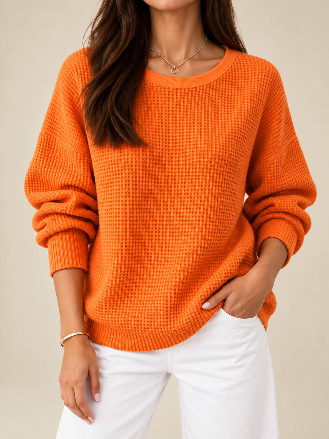 Jersey texturizado de corte amplio Leticia, vista lateral, imagen 13