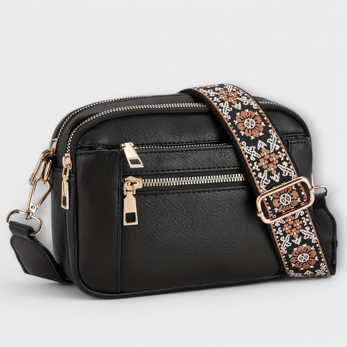 Flavia | Bolso bandolera en piel sintética suave