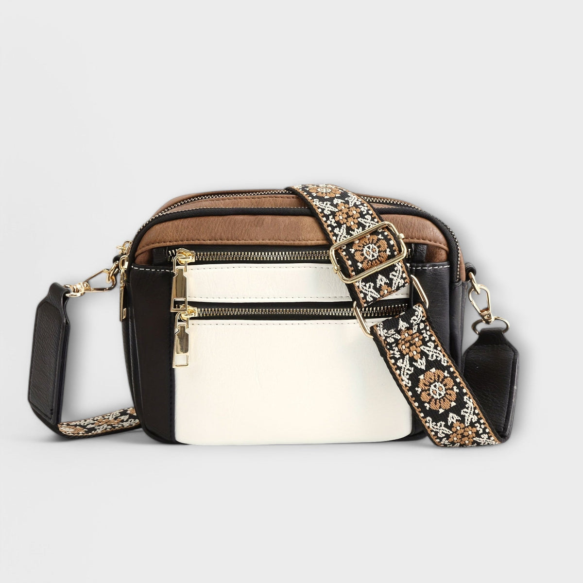 Flavia | Bolso bandolera en piel sintética suave