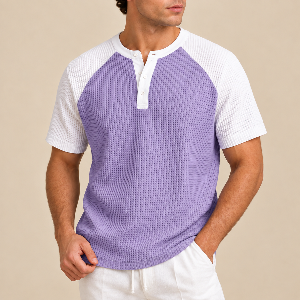 Polo de punto bicolor Celestino, vista alternativa