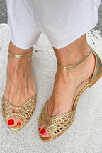 Sandalias trenzadas con pulsera de Valentina Montier, vista principal