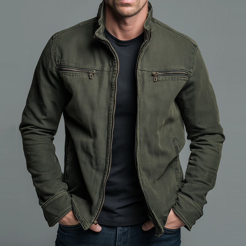 Romano | Chaqueta utilitaria con cremallera en Verde, vista complementaria