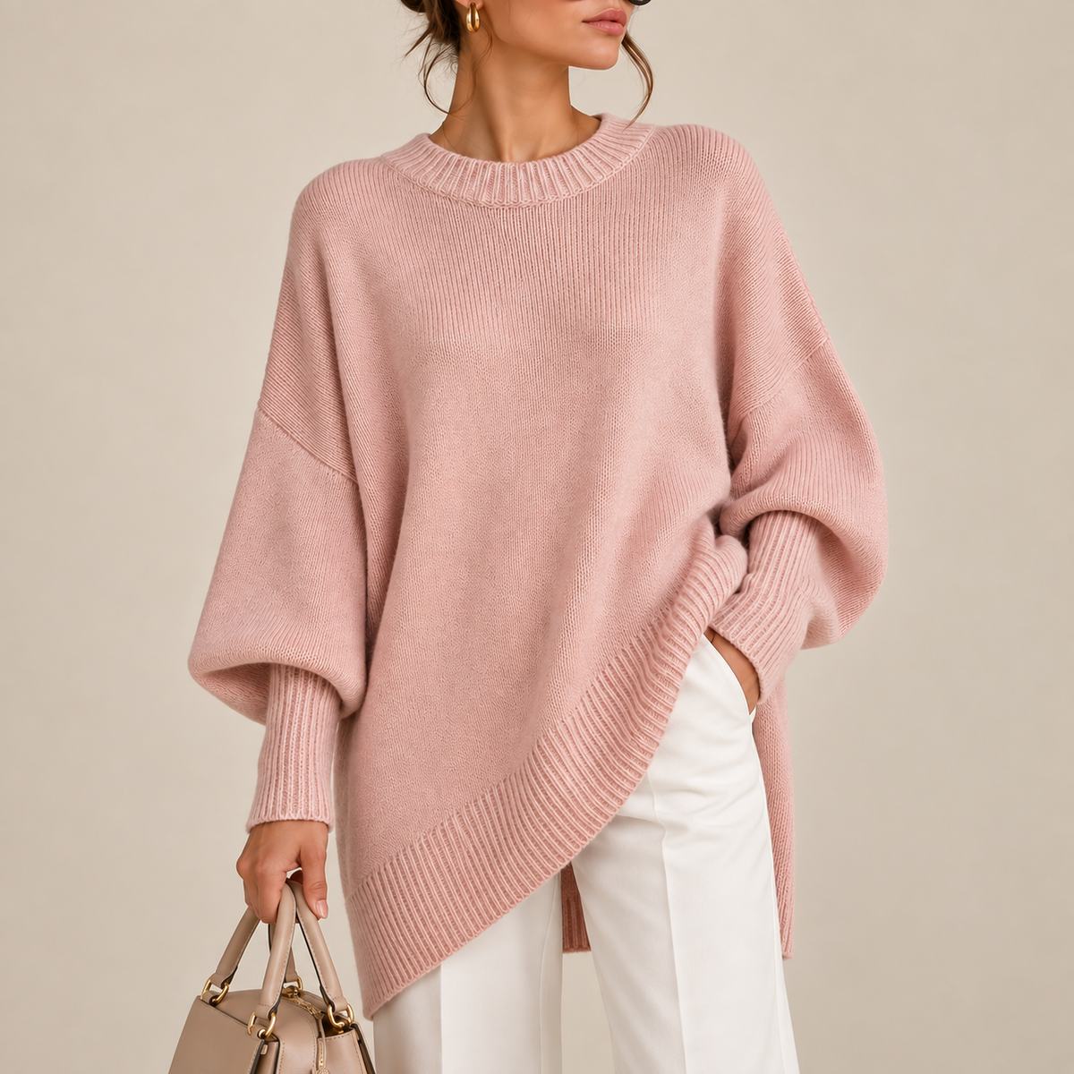 Margarita | Jersey poncho de corte oversize