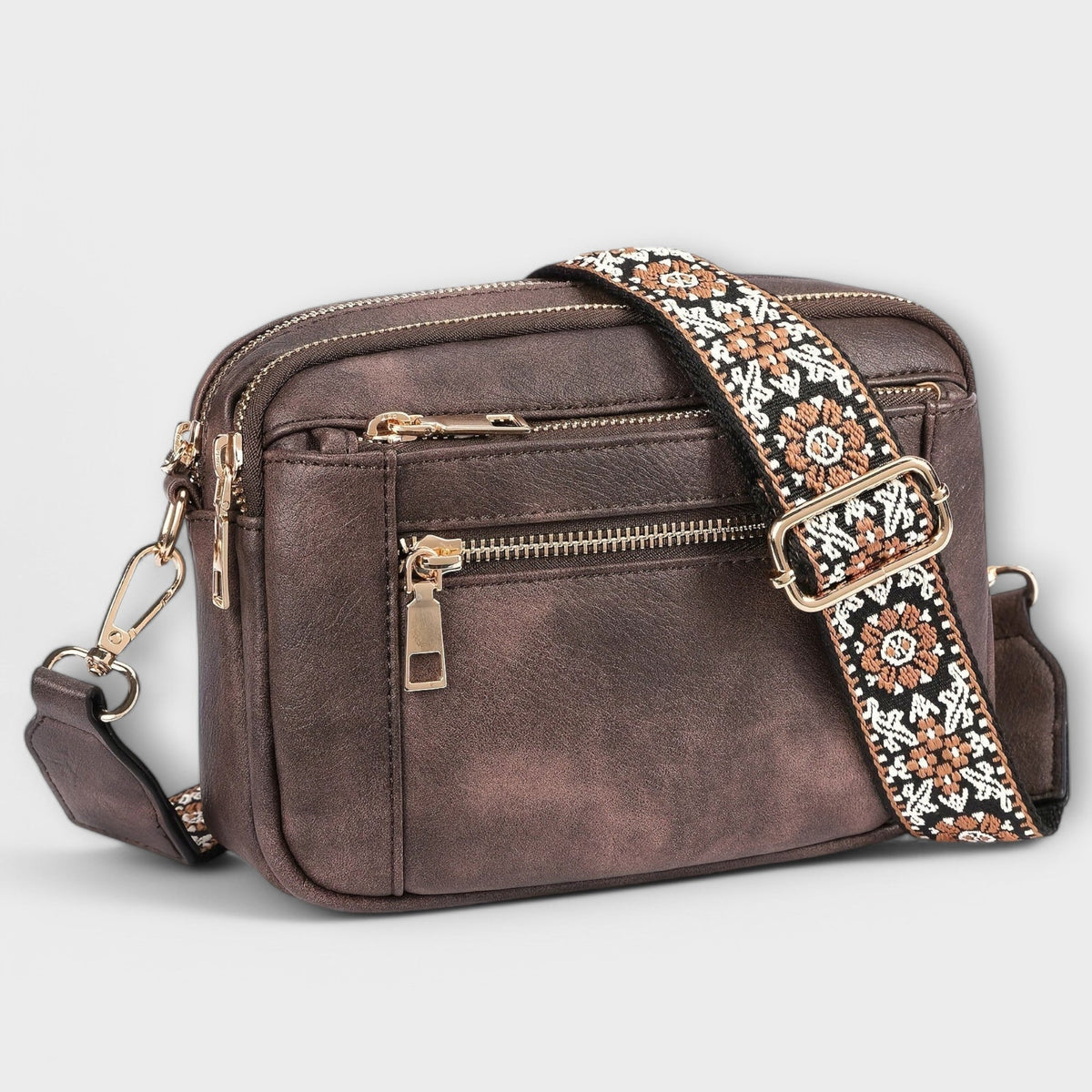 Flavia | Bolso bandolera en piel sintética suave
