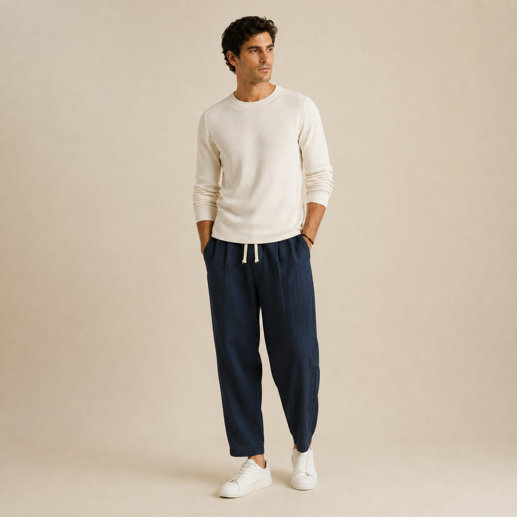 Pantalón relajado de pierna cónica Diego, vista principal