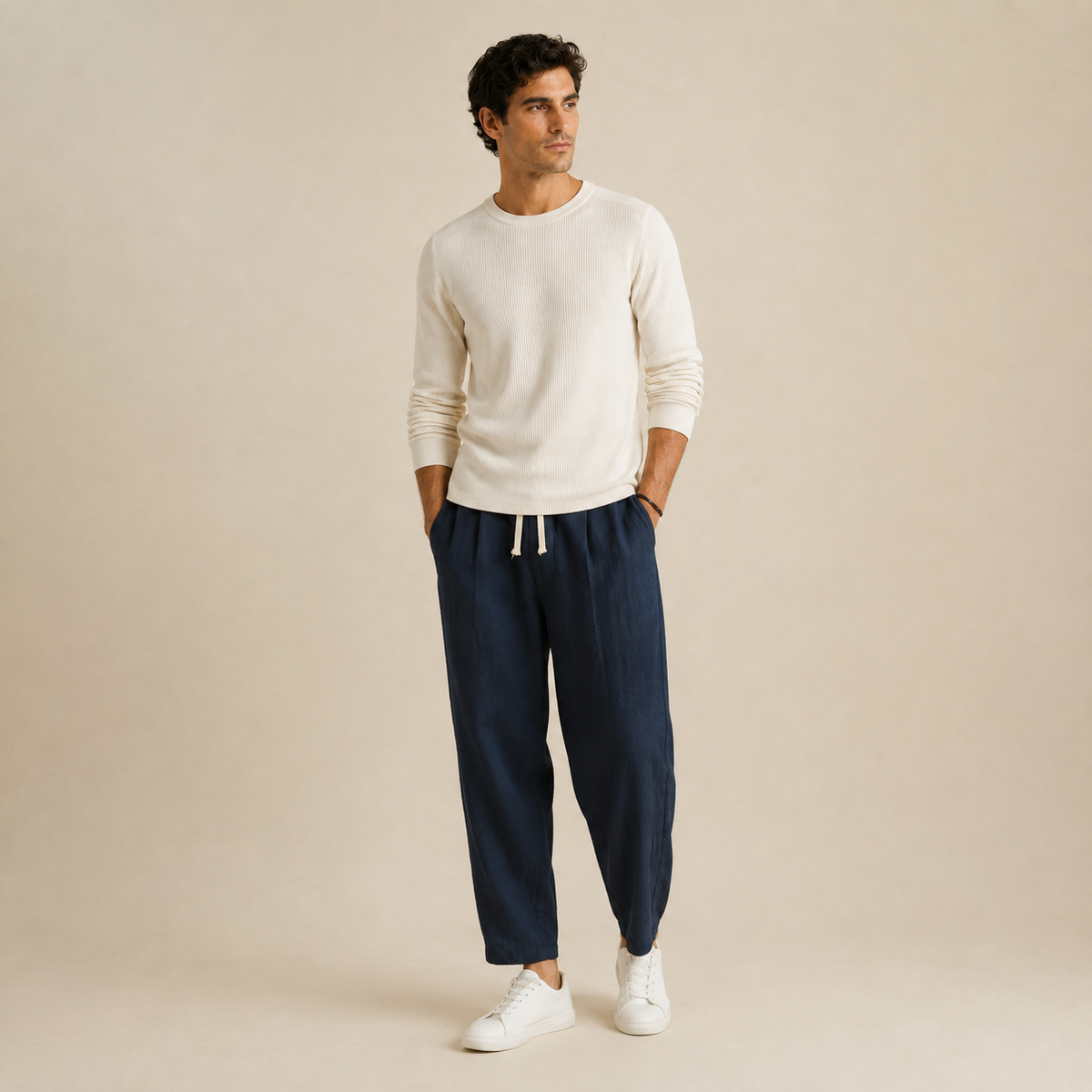 Pantalón relajado de pierna cónica Diego, vista principal