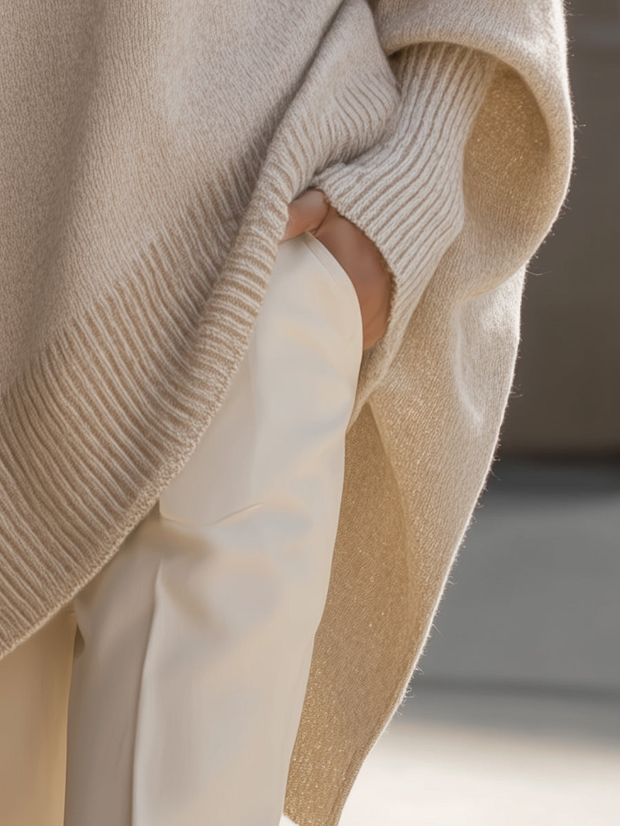 Margarita | Jersey poncho de corte oversize, vista complementaria o detalle del producto 4, vista alternativa