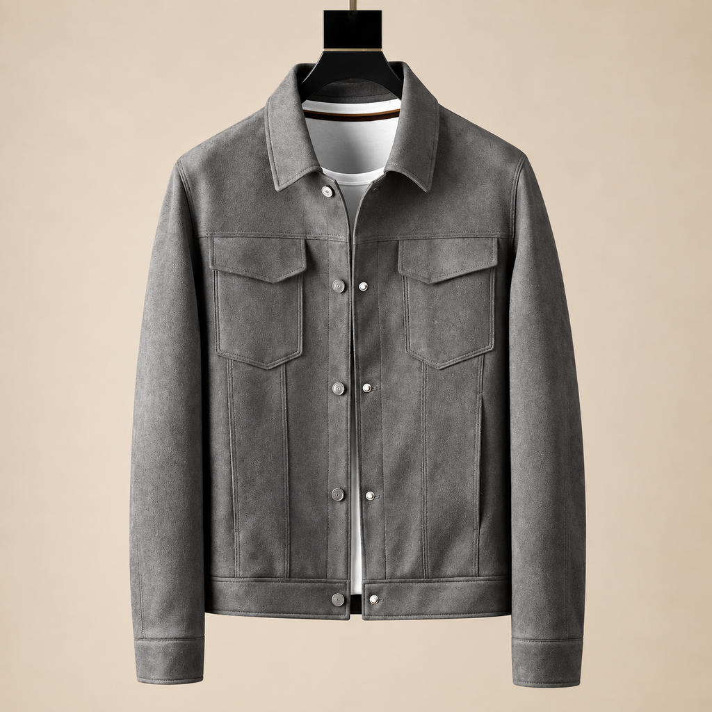 Sobrecamisa de efecto ante con bolsillos Vicente, vista complementaria