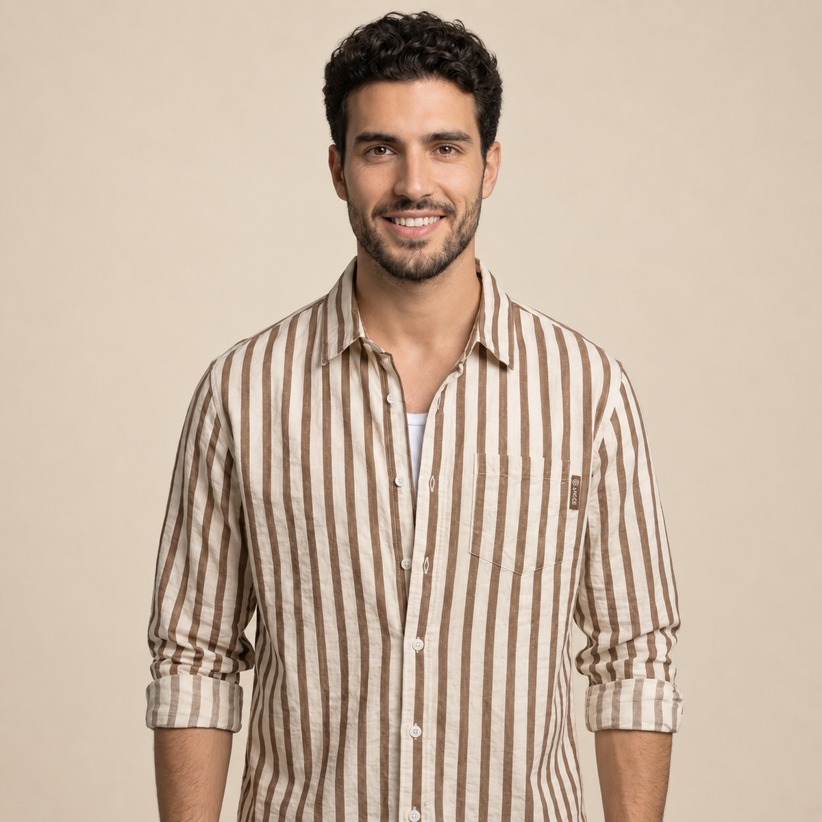 Camisa de rayas de manga larga Alejandro, vista alternativa