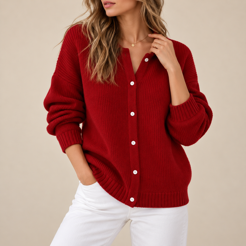 Cárdigan texturizado con cuello camisero Amparo, vista complementaria