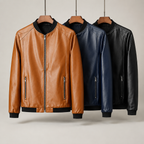 Guillermo | Cazadora bomber de piel lisa, vista complementaria o detalle del producto 1, detalle del diseño