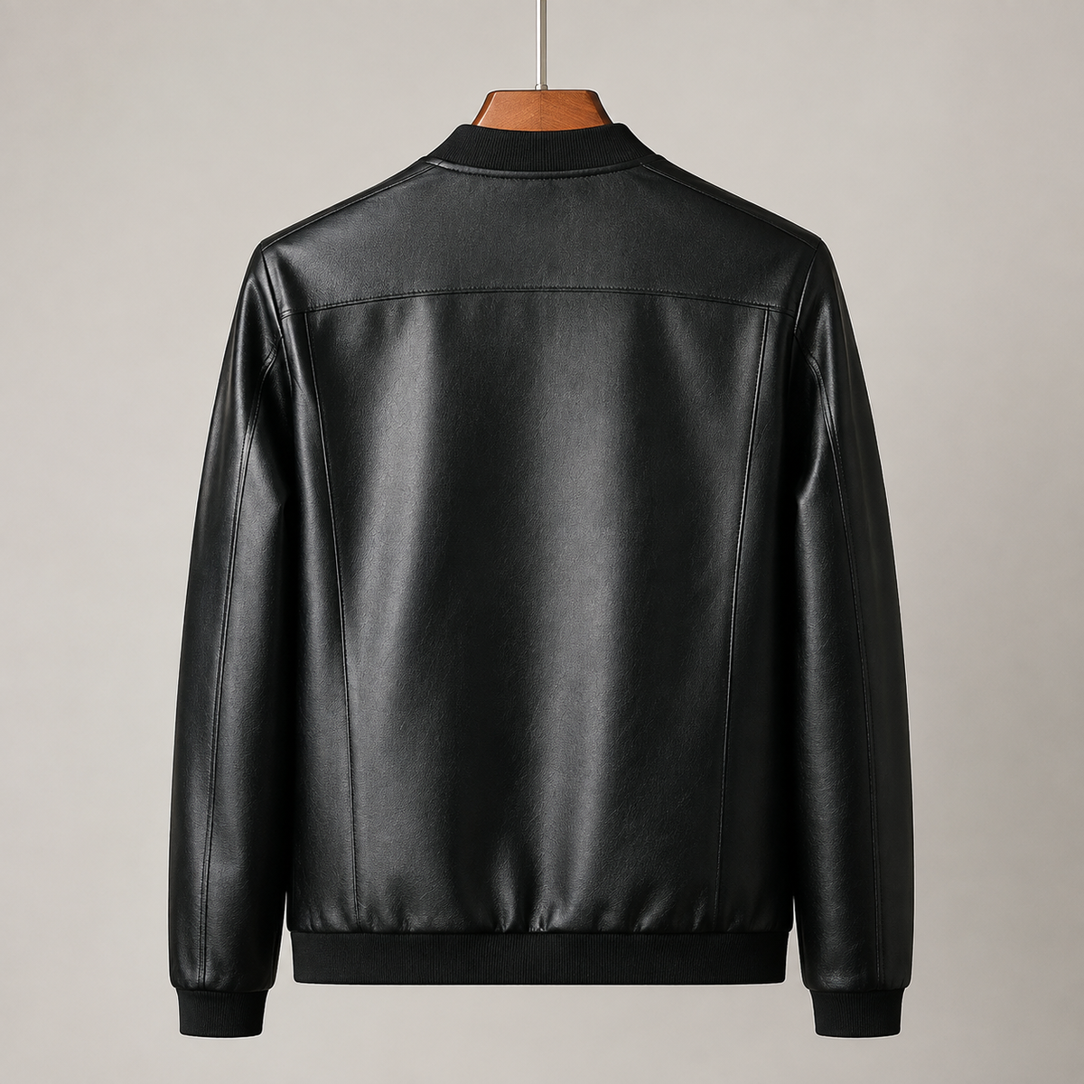 Guillermo | Cazadora bomber de piel lisa, vista complementaria o detalle del producto 5, detalle del diseño