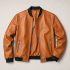 Guillermo | Cazadora bomber de piel lisa, vista complementaria o detalle del producto 6, vista alternativa