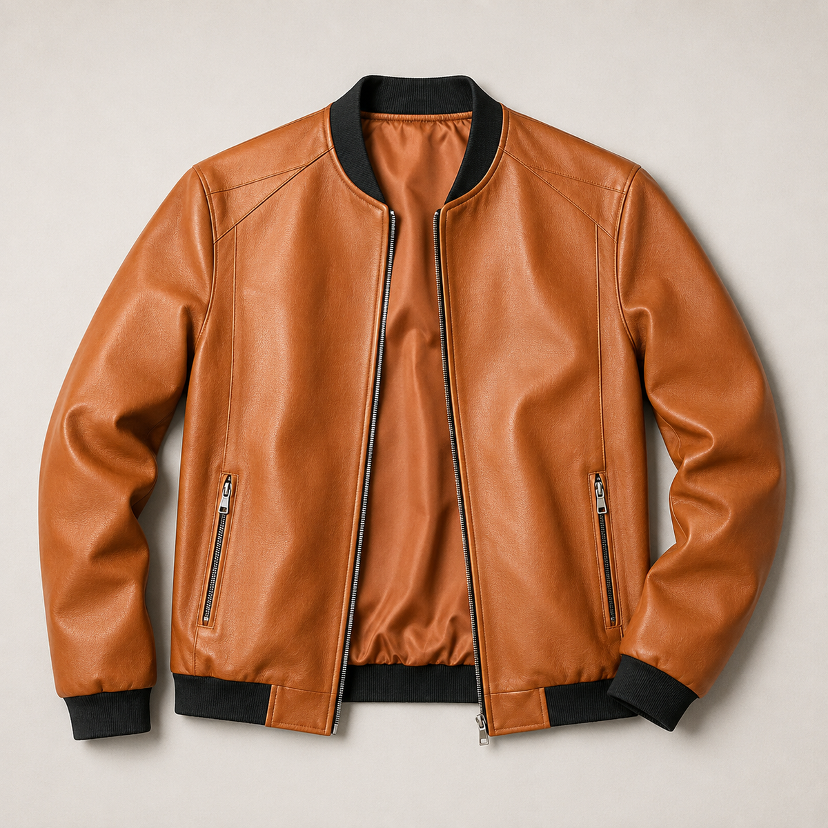 Guillermo | Cazadora bomber de piel lisa, vista complementaria o detalle del producto 6, vista alternativa
