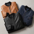 Guillermo | Cazadora bomber de piel lisa, vista complementaria o detalle del producto 4, vista complementaria