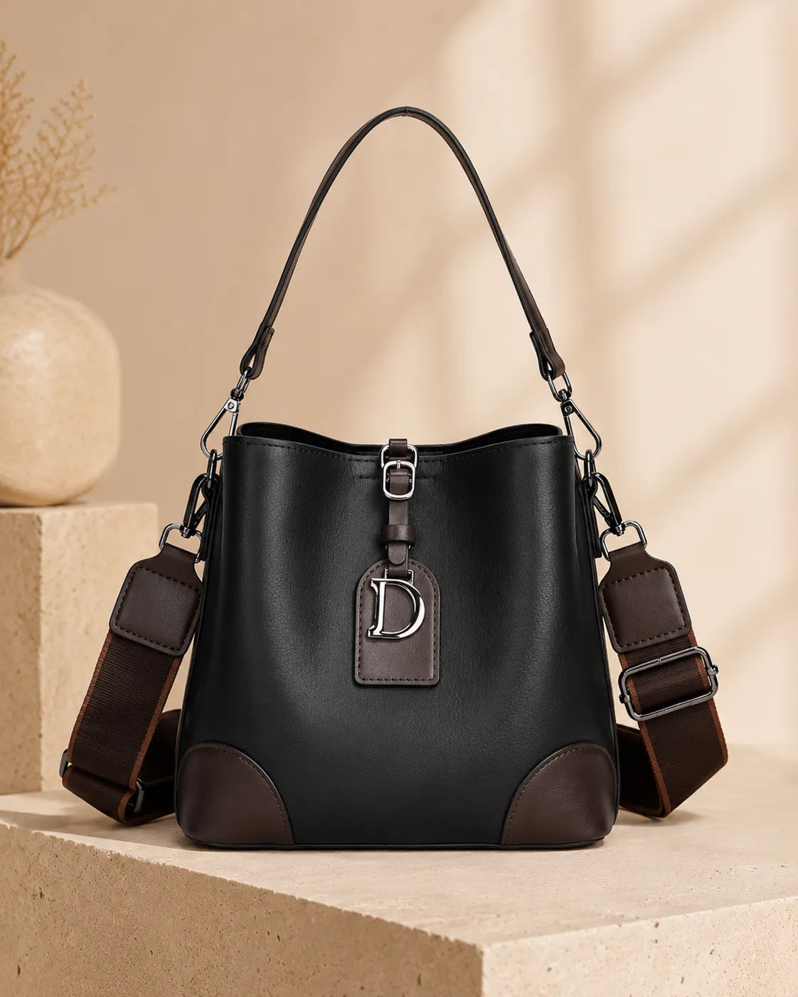 Iris | Bolso cubo convertible con correa ancha