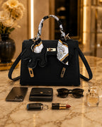 Arantza | Bolso satchel estructurado con pañuelo