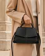 Coral | Bolso satchel con pliegues esculpidos