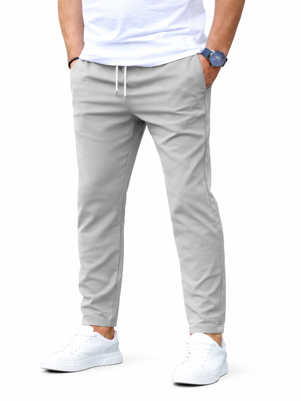 Ashton | Pantalón chino de corte slim en Gris