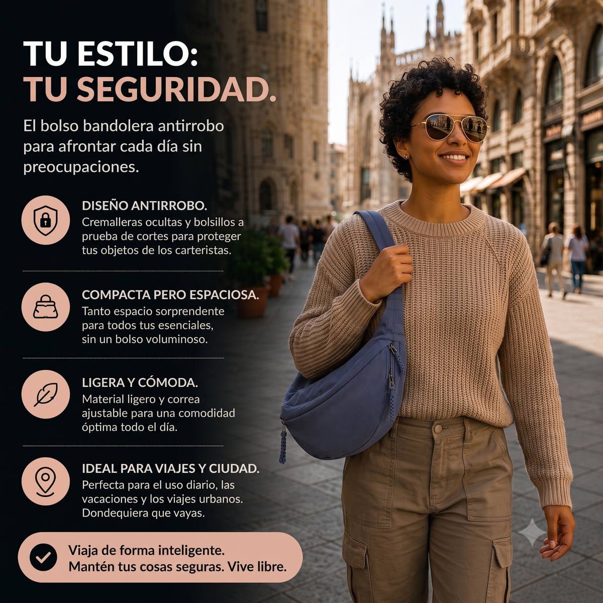 Samira | Bolso de hombro ligero en nylon