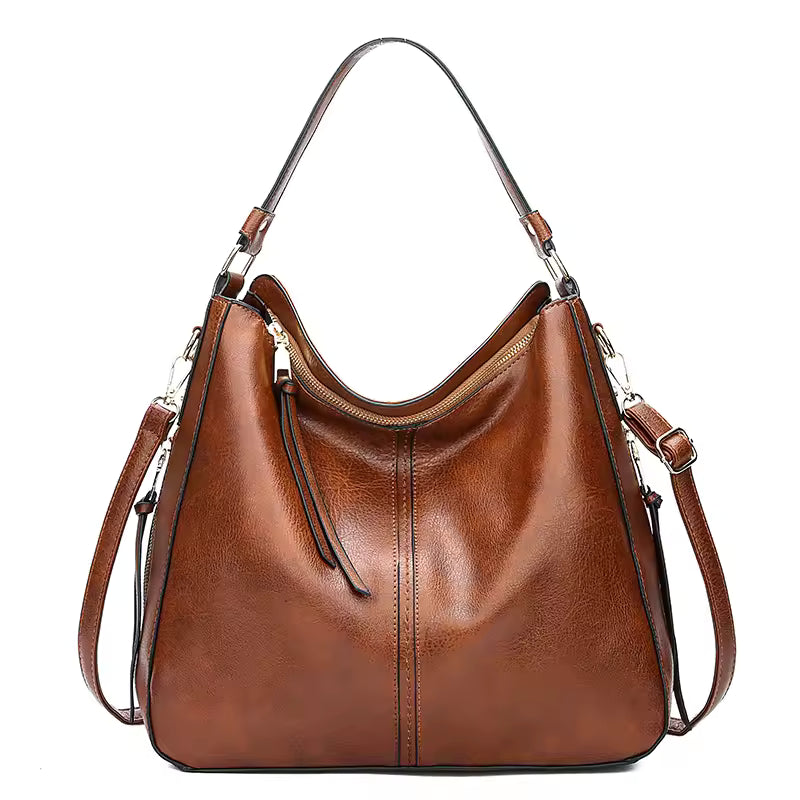 Vanesa | Bolso hobo en piel con bolsillo seguro