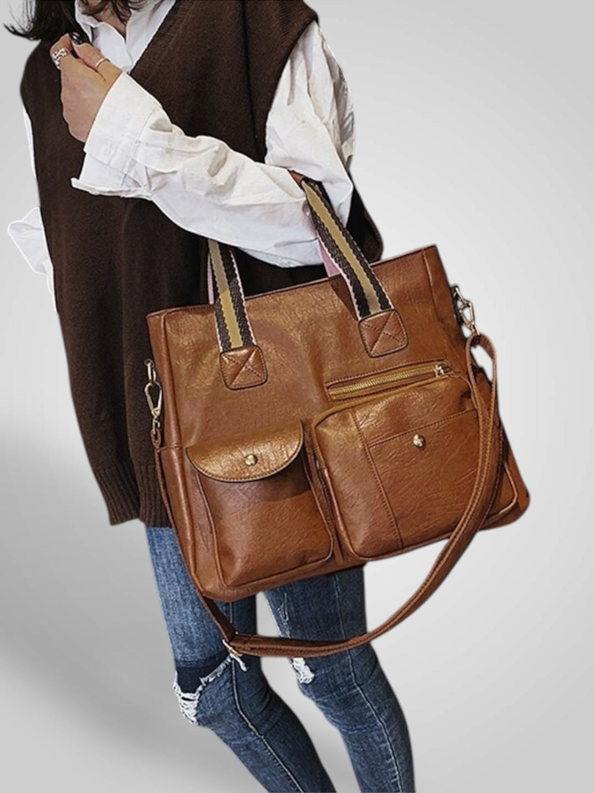 Minerva | Bolso retro con acabado texturizado