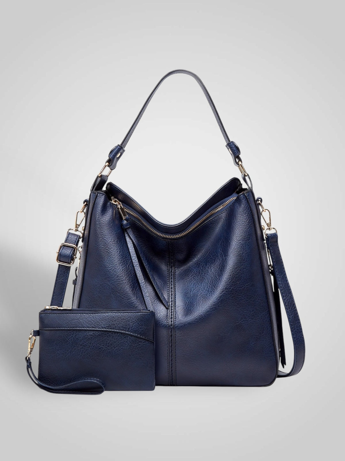 Vanesa | Bolso hobo en piel con bolsillo seguro