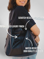Vanesa | Bolso hobo en piel con bolsillo seguro