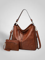 Vanesa | Bolso hobo en piel con bolsillo seguro