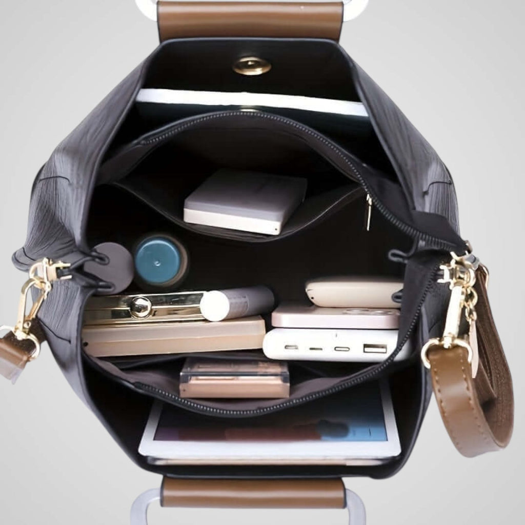 Amalia | Bolso elegante en piel bicolor