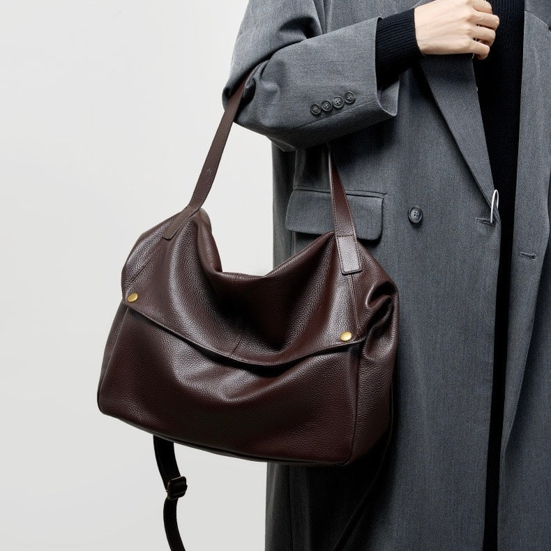 Bruna | Bolso minimalista en piel suave de uso diario