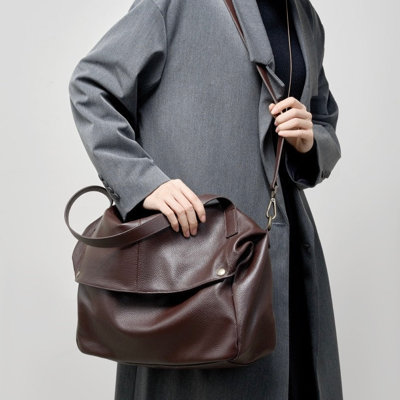 Bruna | Bolso minimalista en piel suave de uso diario